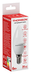 Лампа светодиодная Thomson Candle TH-B2014 6Вт цок.:E14 свеча 220B св.свеч.бел.нейт. C (упак.:1шт)