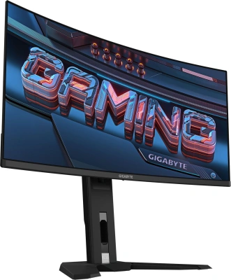 Монитор Gigabyte 34" MO34WQC черный OLED LED 21:9 HDMI матовая HAS 250cd 178гр/178гр 3440x1440 175Hz DP UW USB 9.3кг