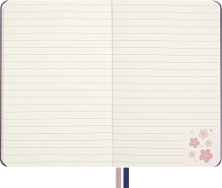 Блокнот Moleskine LIMITED EDITION SAKURA LESU08MM710 Pocket 90x140мм обложка текстиль 160стр. линейка синий 2025