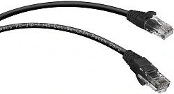 Патч-корд Cabeus PC-UTP-RJ45-CAT.5E-3M-BK-LSZH U/UTP RJ-45 вил.-вилка RJ-45 кат.5E 3м черный LSZH