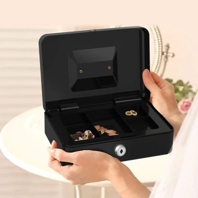 Ящик для денег Deli ET505 85x250x180 черный