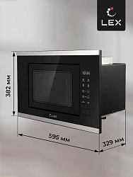 Микроволновая печь Lex BIMO 20.02 20л. 700Вт нержавеющая сталь/черный (встраиваемая)