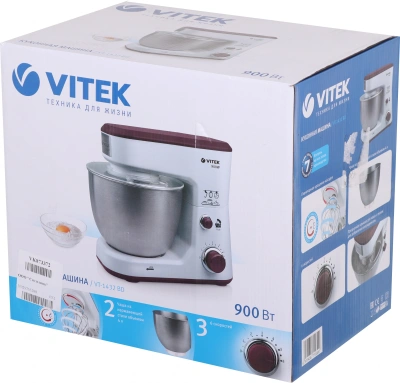 Миксер планетарный Vitek VT-1432 900Вт белый