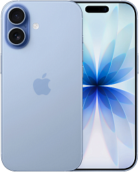 Смартфон Apple A3520 iPhone 17 256Gb голубой моноблок 3G 4G 1Sim 6.3" 1206x2622 iOS 26 48Mpix 802.11 a/b/g/n/ac/ax/be NFC GPS Protect