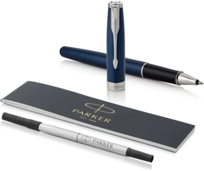 Ручка роллер Parker Sonnet Core T539 (1931535) LaqBlue CT F черн. черн. подар.кор.