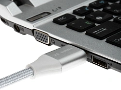 Кабель аудио-видео Cactus CS-HDMI.2.1-3 HDMI (m)/HDMI (m) 3м. позолоч.конт. серебристый