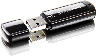 Флеш Диск Transcend 64Gb Jetflash 350 TS64GJF350 USB2.0 черный