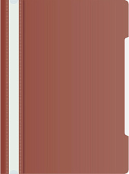 Папка-скоросшиватель Бюрократ -PS20BROWN A4 прозрач.верх.лист пластик коричневый 0.12/0.16