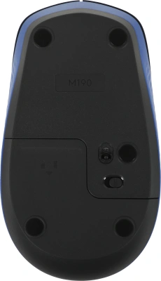 Мышь Logitech M190 черный/синий оптическая 1000dpi беспров. USB 2but (910-005907)