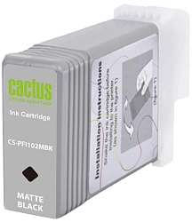 Картридж струйный Cactus CS-PFI102MBK PFI-102 MBK черный матовый (130мл) для Canon iPF500/iPF600/iPF700/ MFP M40/iPF765/LP17/LP24 с чипом