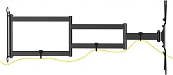 Кронштейн для телевизора Ultramounts UM959 черный 23"-65" макс.35кг настенный поворот и наклон