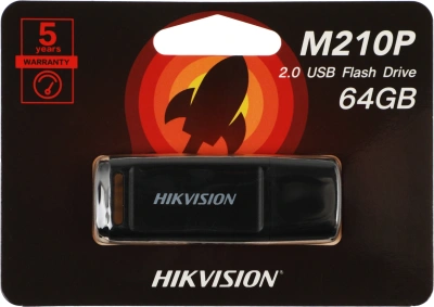 Флеш Диск Hikvision 64GB M210P Hiksemi HS-USB-M210P/64G USB2.0 черный