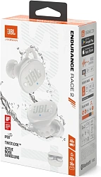 Гарнитура внутриканальные JBL Endurance Race 2 белый беспроводные bluetooth в ушной раковине (JBLENDURACE2WHT)