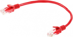 Патч-корд Premier PP12-0.25M/R 1000Гбит/с UTP 4 пары cat.5E CCA molded 0.25м красный RJ-45 (m)-RJ-45 (m)
