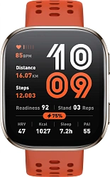 Смарт-часы Amazfit Bip 6 A2435 1.97" AMOLED корп.серый рем.красный разм.брасл.:130-195мм (6970100377880)
