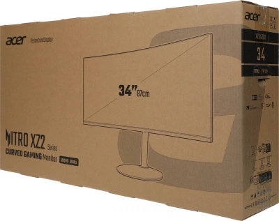 Монитор Acer 34" Nitro XZ342CUS3bmiipphx черный VA LED 1ms 21:9 HDMI M/M матовая HAS Piv 400cd 178гр/178гр 3440x1440 180Hz FreeSync Premium DP UW 8.64кг