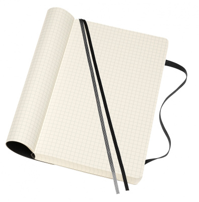 Блокнот Moleskine CLASSIC SOFT EXPENDED QP617EXP Large 130х210мм 400стр. клетка мягкая обложка черный