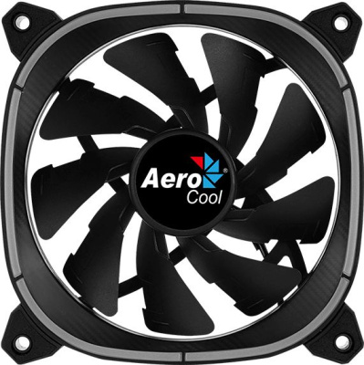 Вентилятор для корпуса Aerocool Astro 12 ARGB 120х120x25 черный 6-pin 17.5дБ (ASTRO 12 ARGB) Ret