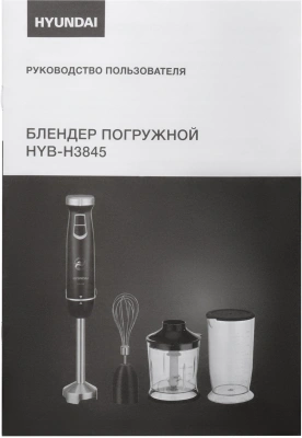 Блендер погружной Hyundai HYB-H3845 1000Вт черный/серебристый