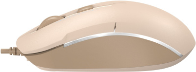 Мышь A4Tech Fstyler FM26 бежевый/коричневый оптическая 1600dpi USB для ноутбука 4but (FM26 USB (CAFE LATTE))