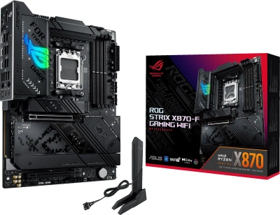 Материнская плата Asus ROG STRIX X870-F GAMING WIFI SocketAM5 AMD X870 4xDDR5 ATX AC`97 8ch(7.1) 2.5Gg RAID+HDMI+DP