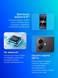 Смартфон Tecno Spark Go 2 128Gb 4Gb черный моноблок 3G 4G 2Sim 6.67" 720x1600 Android 15 13Mpix 802.11 a/b/g/n/ac GPS GSM900/1800 Protect FM microSD max1024Gb