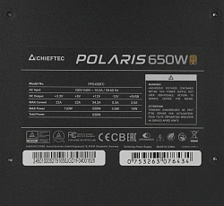 Блок питания Chieftec ATX 650W Polaris PPS-650FC 80+ gold (20+4pin) APFC 120mm fan 6xSATA Cab Manag RTL