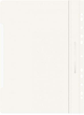 Папка-скоросшиватель Бюрократ PS-P20WH A4 прозрач.верх.лист боков.перф. пластик белый 0.12/0.16