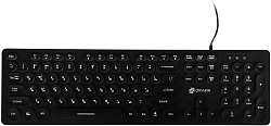 Клавиатура Оклик 420MRL черный USB slim Multimedia LED