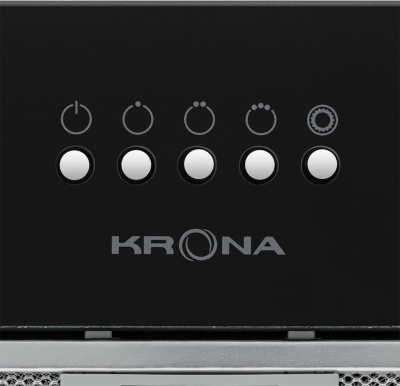 Вытяжка встраиваемая Krona Luisa 600 Glass Black PB черный управление: кнопочное (1 мотор)