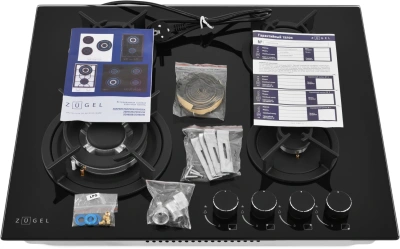 Газовая варочная поверхность Zugel ZGH603B черный