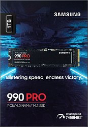 Накопитель SSD Samsung PCIe 4.0 x4 1TB MZ-V9P1T0B/AM 990 Pro M.2 2280