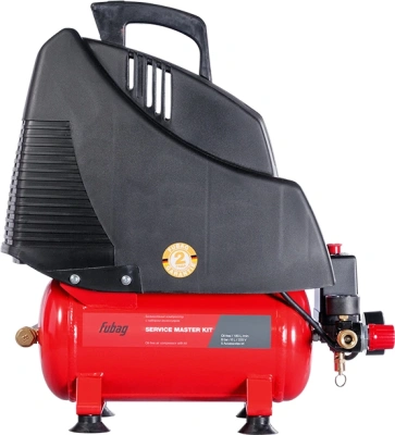 Компрессор поршневой Fubag Service Master Kit безмасляный 180л/мин 6л 1100Вт красный/черный