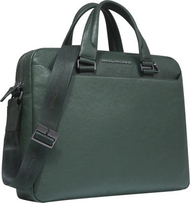 Деловая сумка Piquadro Black Square CA3339B3/VEVE с отделением для ноутбука оливковый/зеленый натур.кожа