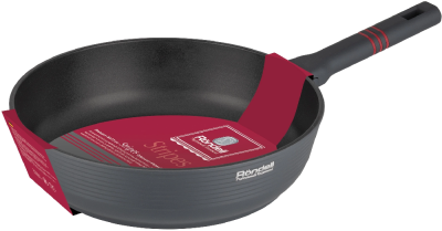 Сотейник Rondell Stripes RDA-1617 4.0л. d=28см (без крышки) серый