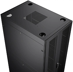 Шкаф серверный Cabeus (ND-SC-42U80/120-BK) напольный 42U 800x1200мм пер.дв.перфор.2ств. задн.дв.перфор.2-хст. 1500кг черный 902мм IP20