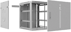 Шкаф коммутационный Cabeus (SH-05F-6U60/35M) настенный 6U 600x350мм пер.дв.металл 60кг серый 290мм 368мм IP20 сталь
