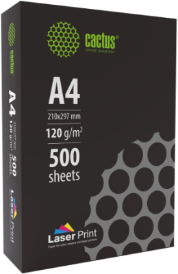 Бумага Cactus CS-LPA4120500 A4/120г/м2/500л./белый для лазерной печати