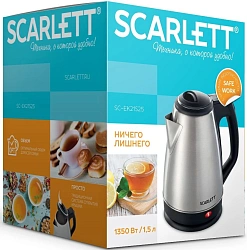 Чайник электрический Scarlett SC-EK21S25 1.5л. 1350Вт серебристый корпус: металл/пластик (EK21S25)