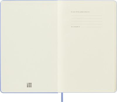 Блокнот Moleskine CLASSIC QP062B42 Large 130х210мм 240стр. нелинованный твердая обложка голубая гортензия