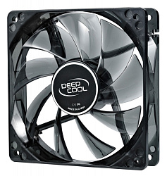 Вентилятор для корпуса Deepcool Wind Blade 120 LED 120х120x25 черный 3-pin 4-pin (Molex) 26дБ (DP-FLED-WB120) Ret
