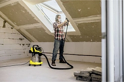 Строительный пылесос Karcher WD 6 P S V-30/6/22/T + DDC (YSY) 1300Вт (уборка: сухая/сбор воды) желтый