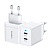 Сетевое зар./устр. Choetech Q5006-EU 40W 3A (PD) 2xUSB type-C универсальное белый (Q5006-EU-WH)