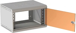 Шкаф коммутационный Suprlan (05-1506) настенный 15U 600x600мм пер.дв.стекл направл.под закл.гайки 70кг светло-серый 535мм 29.7кг 750мм металл