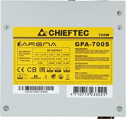 Блок питания Chieftec ATX 700W iArena GPA-700S 24pin APFC 120mm fan 6xSATA
