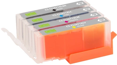 Картридж струйный Cactus CS-CLI471XLBK/M/C/Y CLI-471XL фото черный/голубой/пурпурный/желтый набор (43.2мл) для Canon TS5040/MG5740/MG6840/MG7740