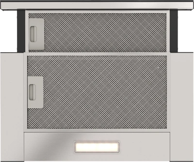 Вытяжка встраиваемая Elikor Интегра Glass 50Н-400-В2Д нержавеющая сталь/стекло черное управление: кнопочное (1 мотор)