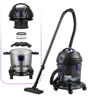 Пылесос Kitfort КТ-5144 1200Вт черный/фиолетовый