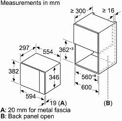 Микроволновая печь Bosch BFL524MB2 20л. 800Вт черный (встраиваемая)