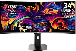 Монитор MSI 34" MPG 341CQR QD-OLED X36 черный QD OLED LED 21:9 HDMI матовая HAS 250cd 178гр/178гр 3440x1440 360Hz DP UW USB 9.3кг
